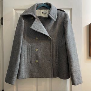 J. Crew Women’s Dark Gray 100% Wool Coat